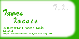 tamas kocsis business card