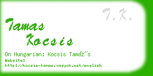 tamas kocsis business card